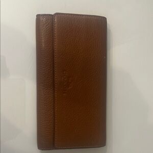 Coach Tan Leather Key & Card Holder